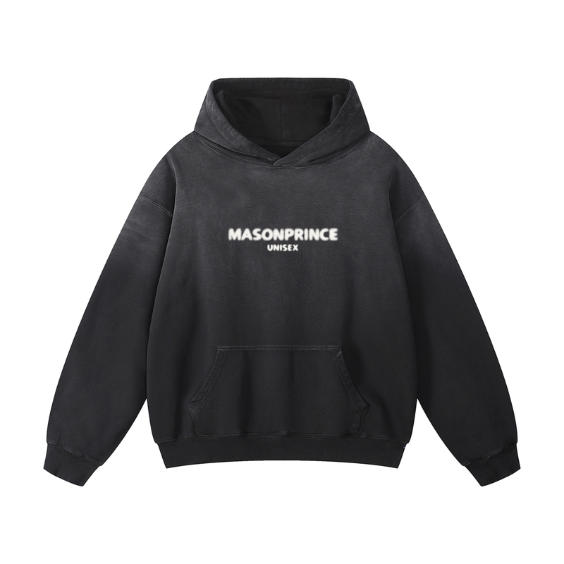 Sunfade Logo Hoodie — Washed Black